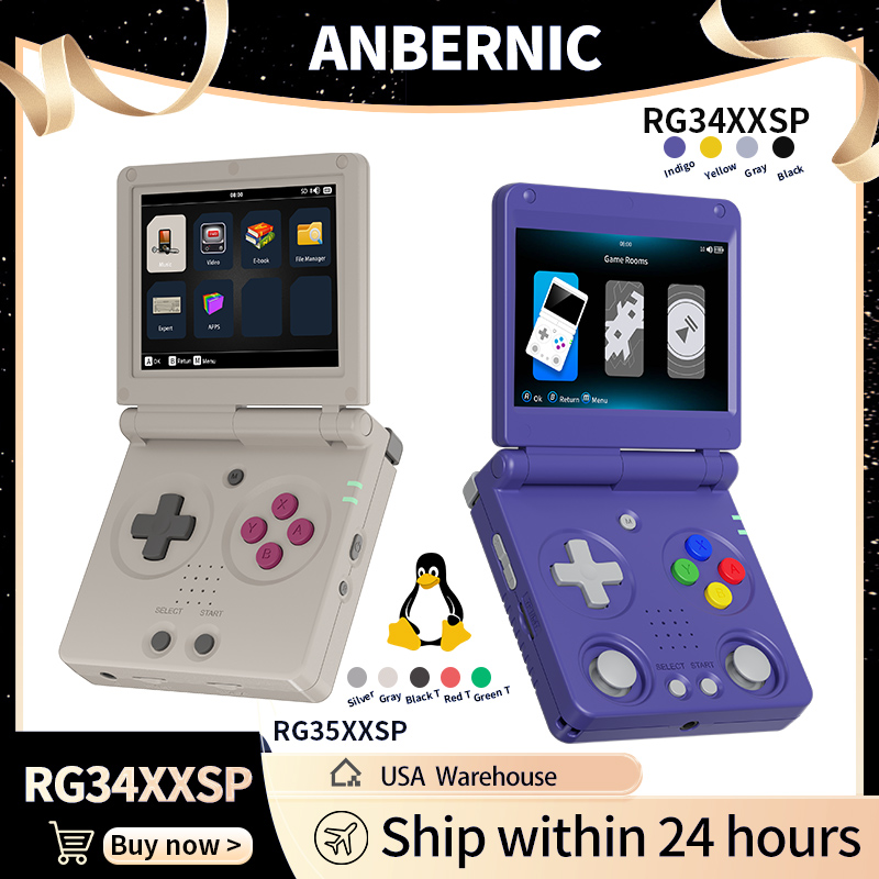 Retro Gaming Handheld Console - Anbernic RG34XXSP RG35XXSP Flip Elde Taşınabilir