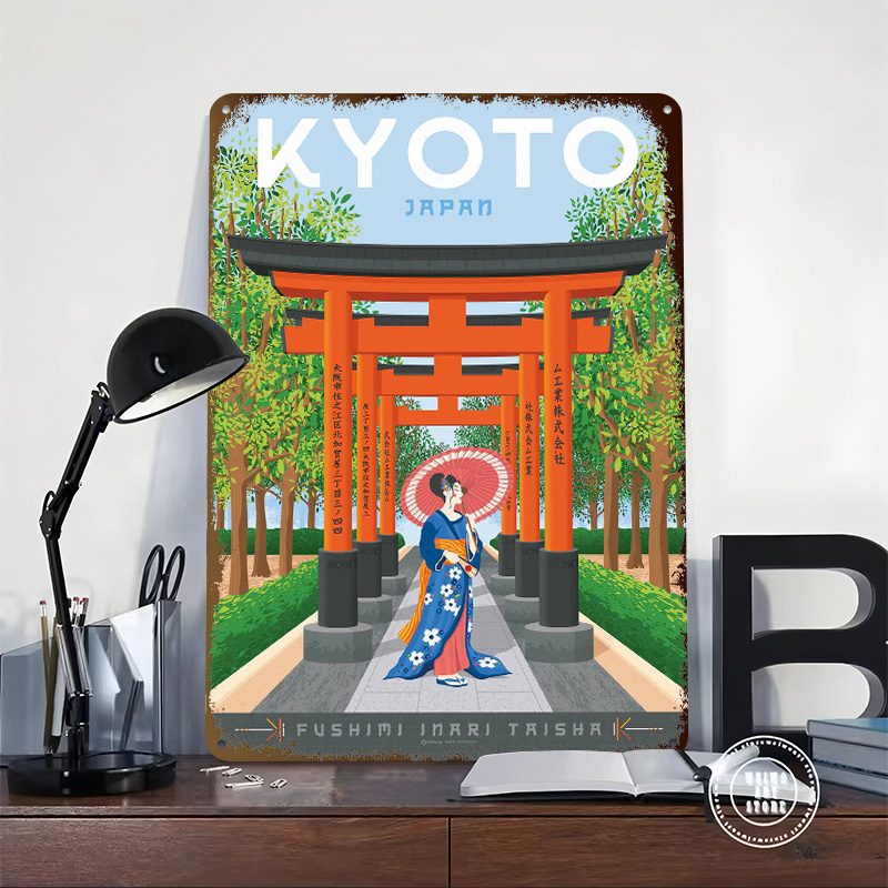Kyoto Japonya Seyahat Posteri  - Retro Gaming Kyoto incelemesi ve fiyatı