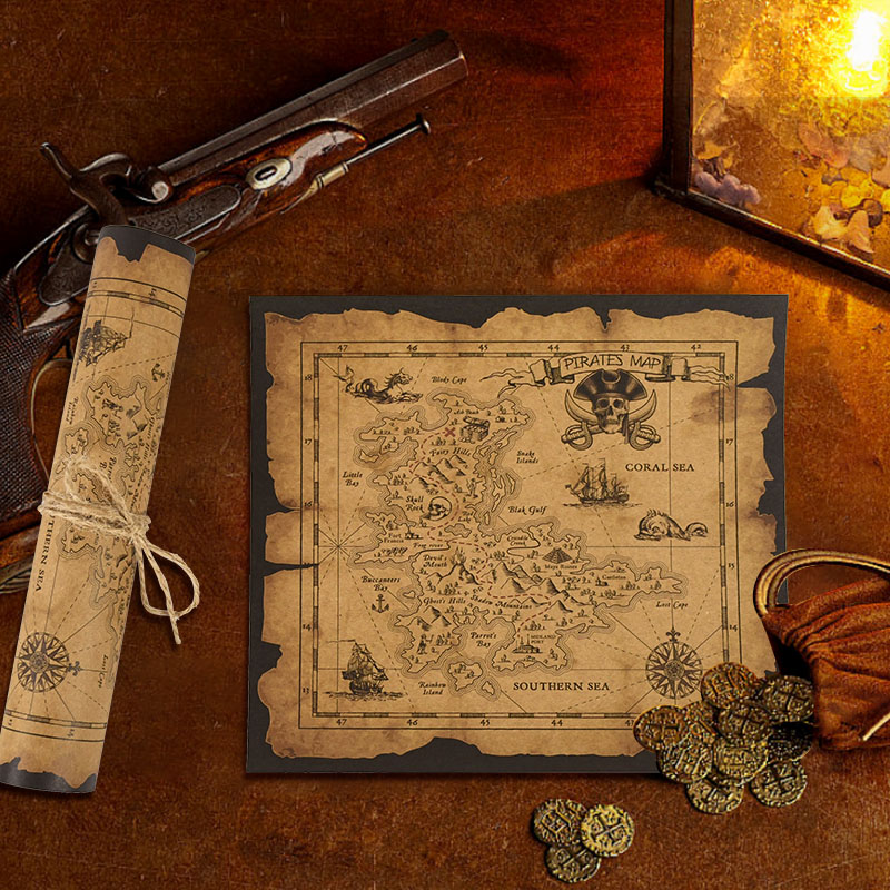 Korsan Macera Hazine Avı Harit - Retro Gaming Decor incelemesi ve fiyatı